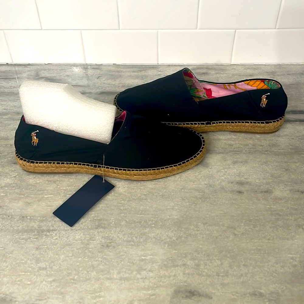 Men black Polo Espadrilles !! Brand New